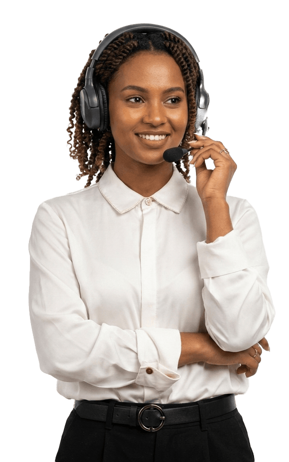 Rem Assist support specialist with headset